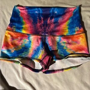 EUC Strechy Rainbow High Rise Short Size XS/S